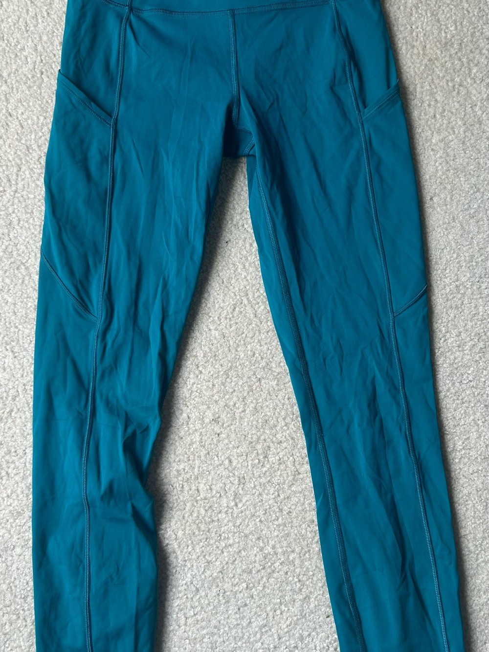 Lululemon Teal Fast and Free Pocket Leggings